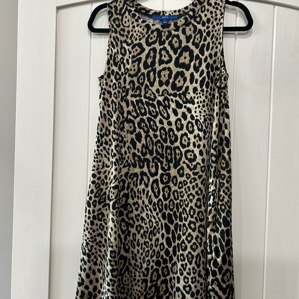 Apt. 9 Black and Cream Sleeveless Midi Sundress